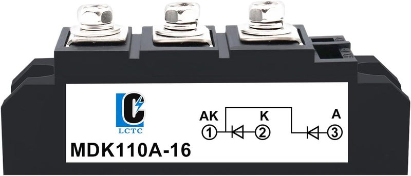 LCLCTC Solar Diodes blocking Diode MDK 110A (100A)-16 for DC;One Way Inline;Commonly Used in photovoltaics confluence, Solar Energy, Generally Used with Solar Cells and Solar Panels(MDK 110A-16) - Image 1